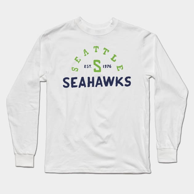 Seattle Seahaaaawks 06 Long Sleeve T-Shirt by Very Simple Graph